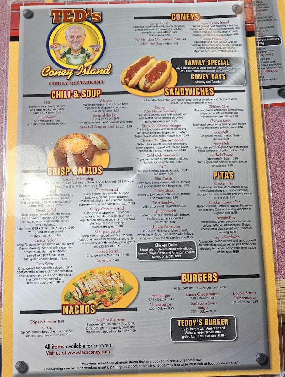 Ted's Coney Island Menu - Image 3